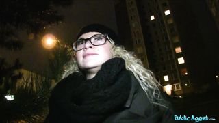 Public Agent - Nervous Blonde Nerd Loves To Fuck Strangers In Public - 01/14/2014
