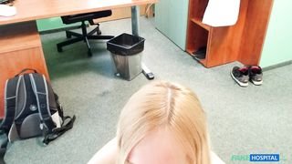 Fake Hospital - Slender Squirting Blonde Wants Breast Implant Advice - 02/27/2014