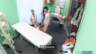 Fake Hospital - Nurse watches as sexy couple fuck - 01/05/2016