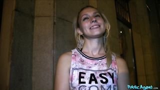 Public Agent - Sexy young blonde takes his cum in her mouth - 09/11/2015