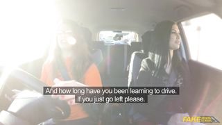 Fake Driving School - Double Cumshot in Exciting 3some - 07/25/2017