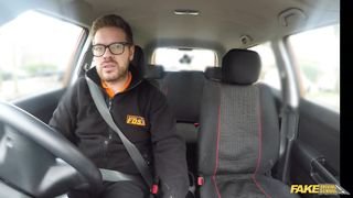 Fake Driving School - Horny car sex for busty blonde MILF - 02/12/2018