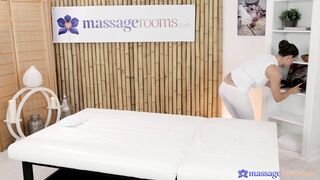 Massage Rooms - Massaging His Big Dick With her Perfect Tits - 12/10/2013