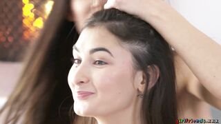 bambi joli, girlfriends hair tutorial becomes lez sex tape - 02.18.2017