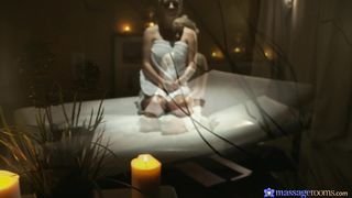 Massage Rooms - Big tits blonde lesbian's oily fuck - 08/07/2017
