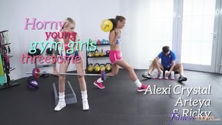 Fitness Rooms - Horny young gym girls threesome - 10/01/2018