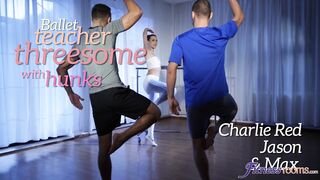 Fitness Rooms - Ballet teacher threesome with hunks - 11/07/2019