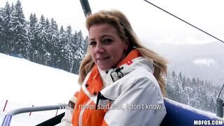 Public Pickups - Flashing Double-D's While She Skis - 05/06/2013